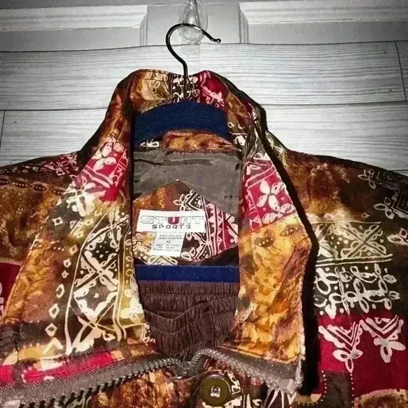 Vintage 80s Silk Stunt sports 2 pc jacket pants set - Picture 5 of 6